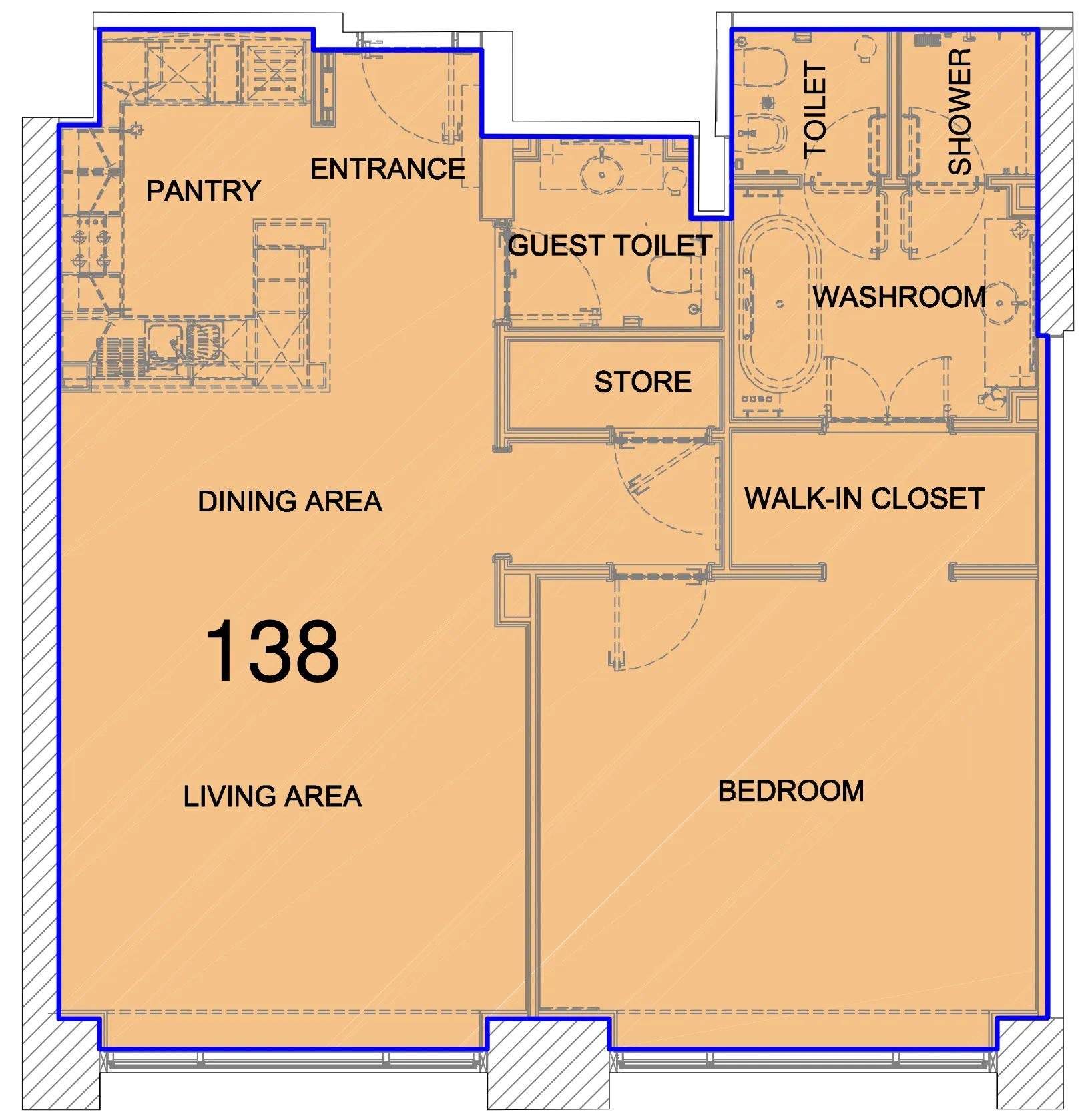 1 bedroom layout