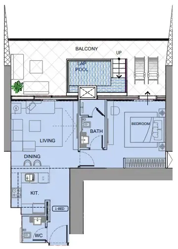 1 bedroom layout