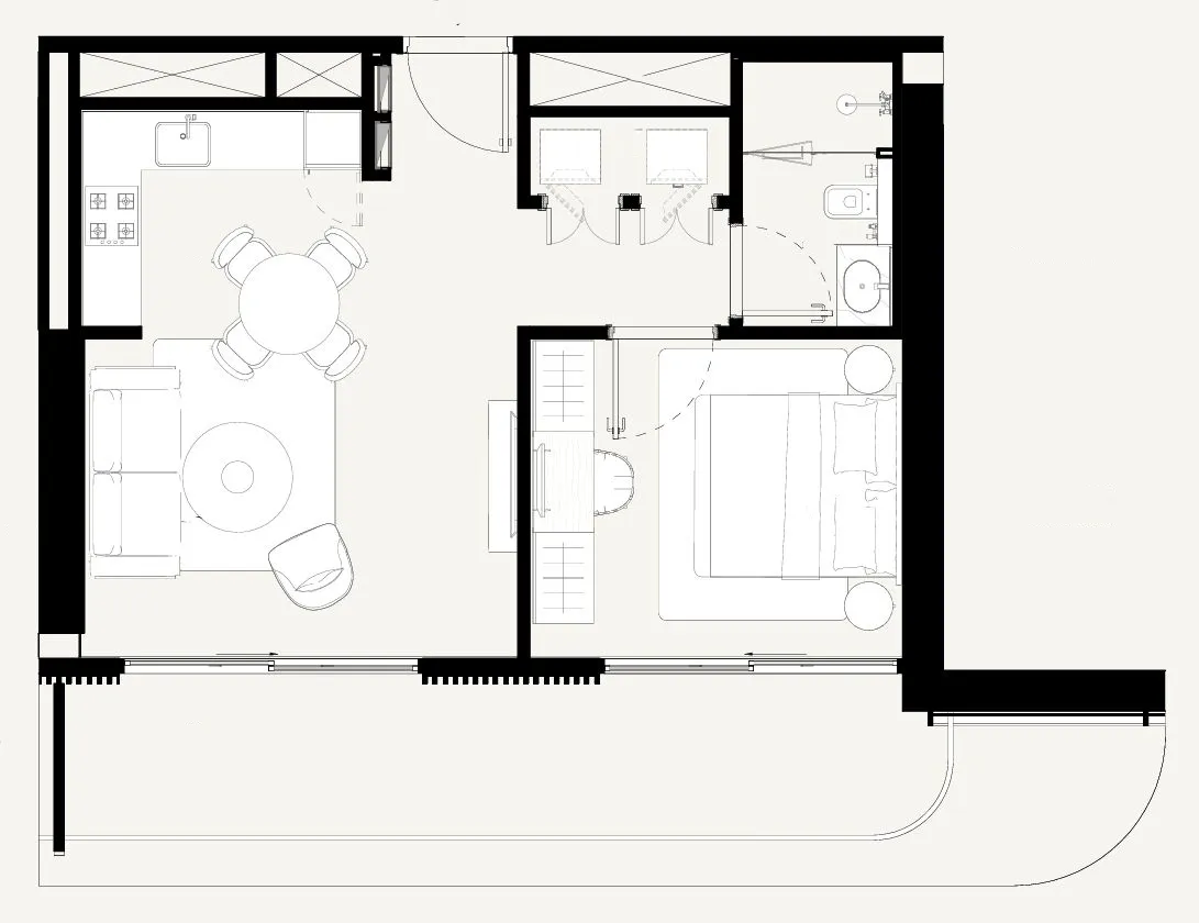 1 bedroom layout