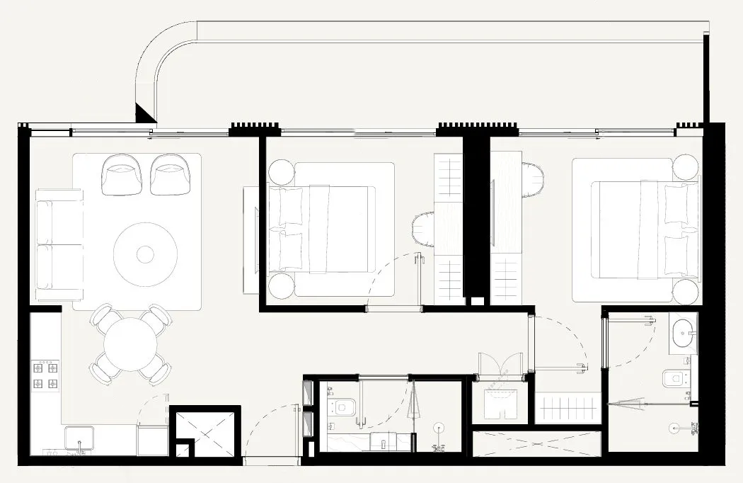 2 bedroom layout