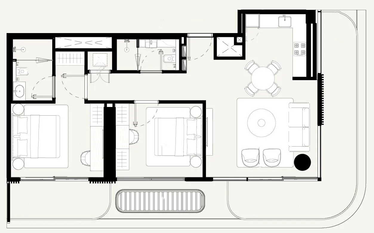 2 bedroom layout