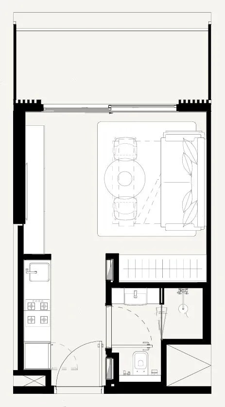 0 bedroom layout