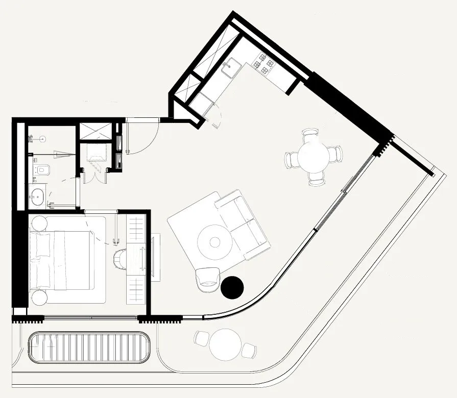 1 bedroom layout