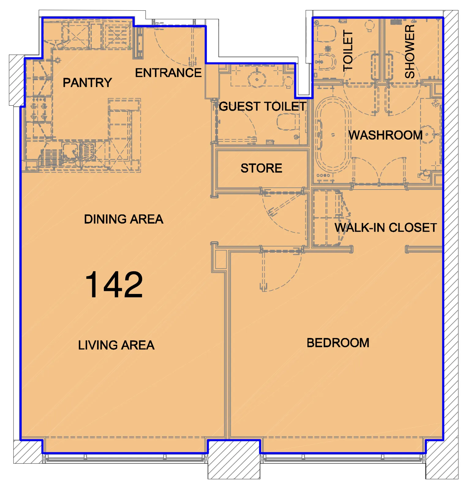 1 bedroom layout