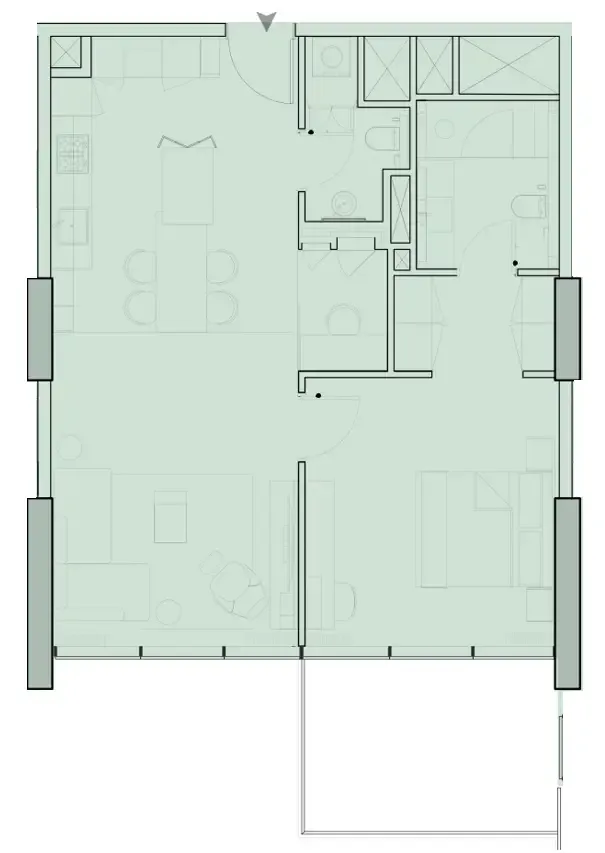 1 bedroom layout