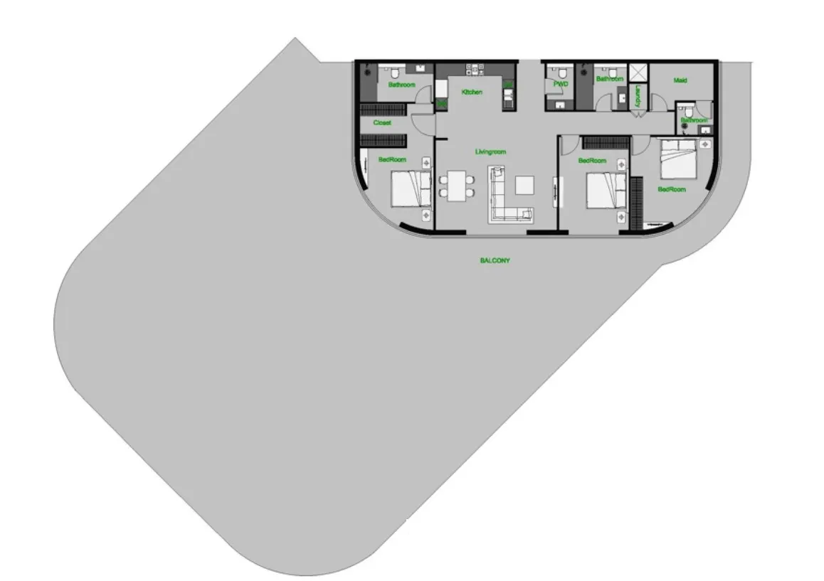 3 bedroom layout