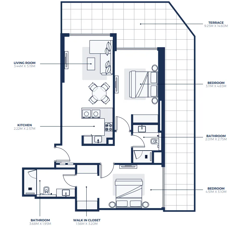 2 bedroom layout