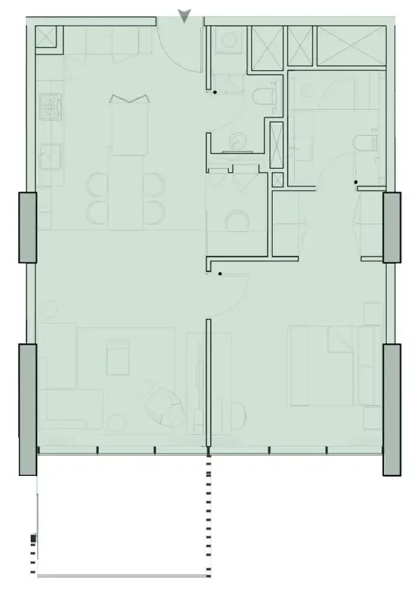 1 bedroom layout