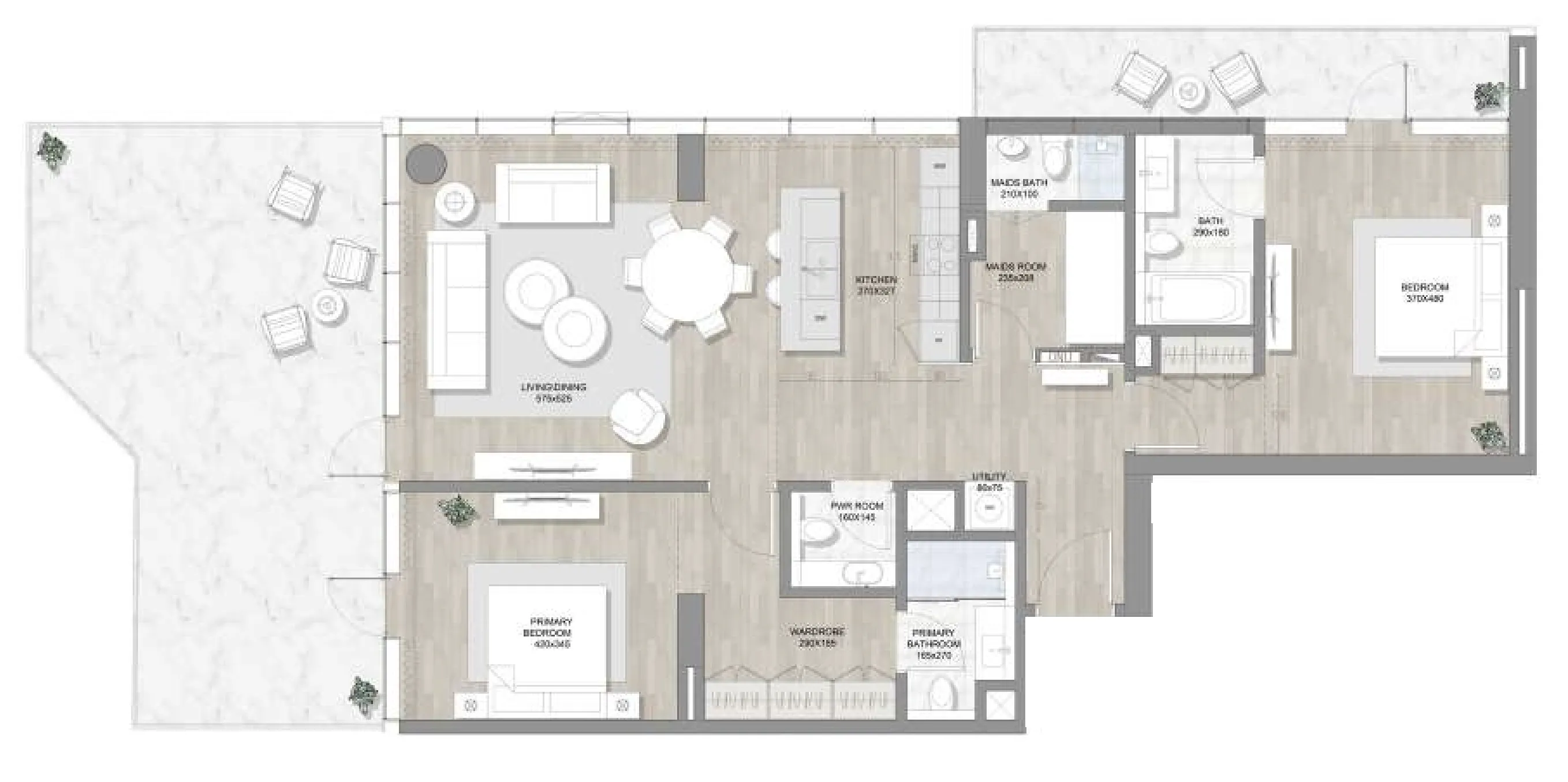 2 bedroom layout