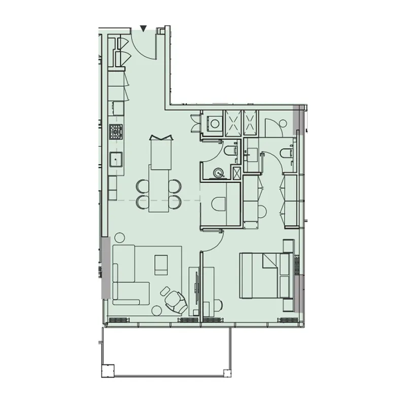 2 bedroom layout