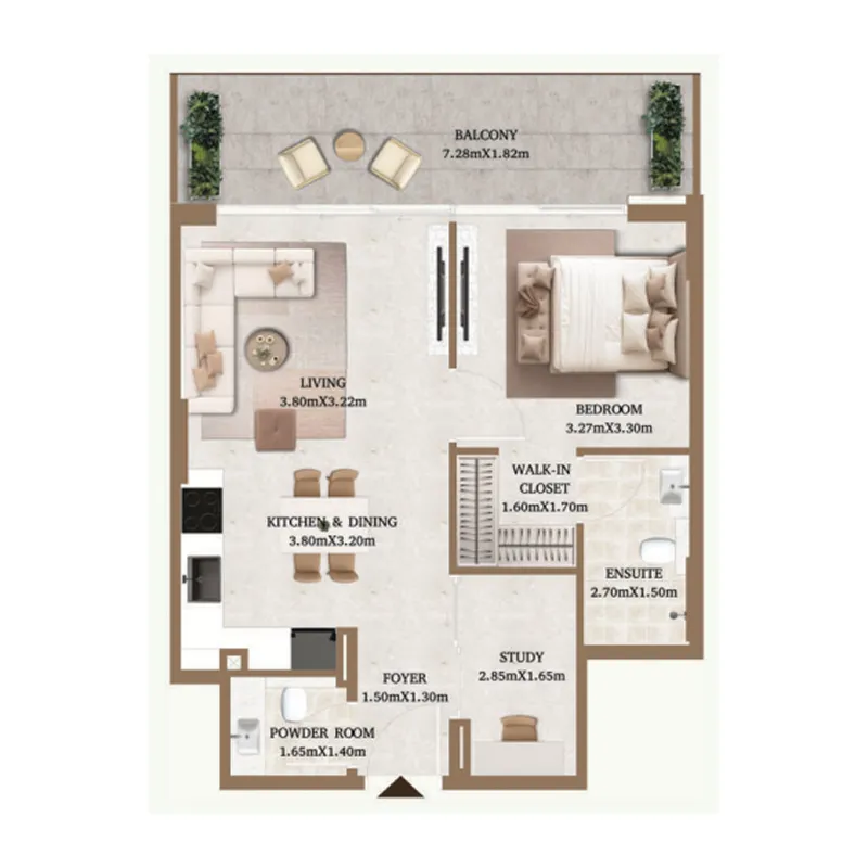 1 bedroom layout