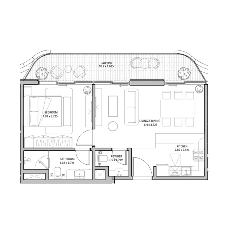 2 bedroom layout