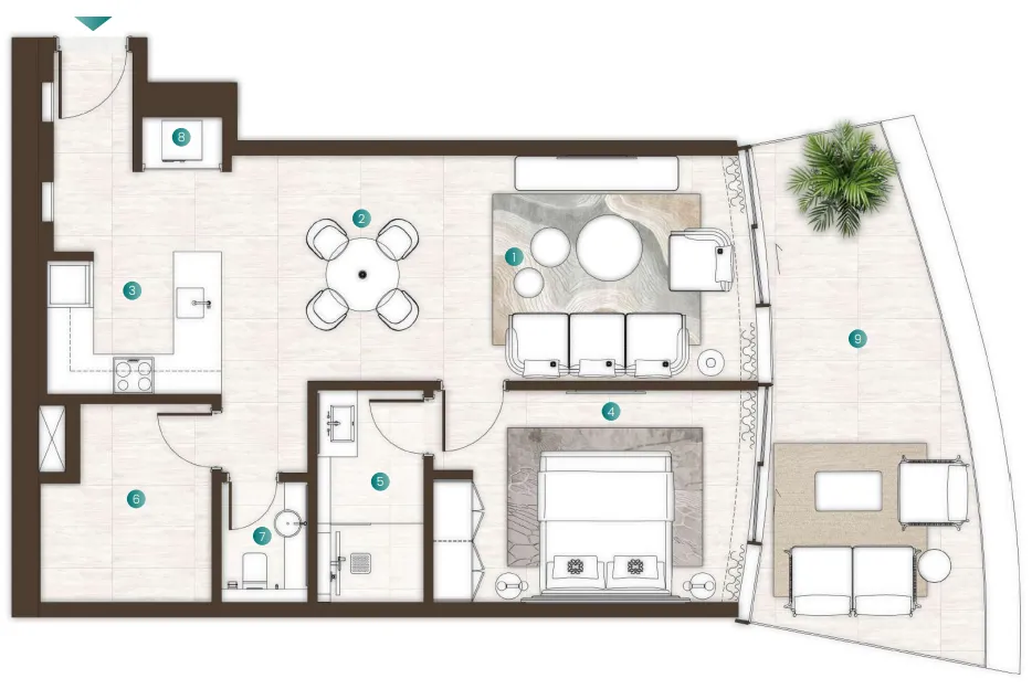 1 bedroom layout
