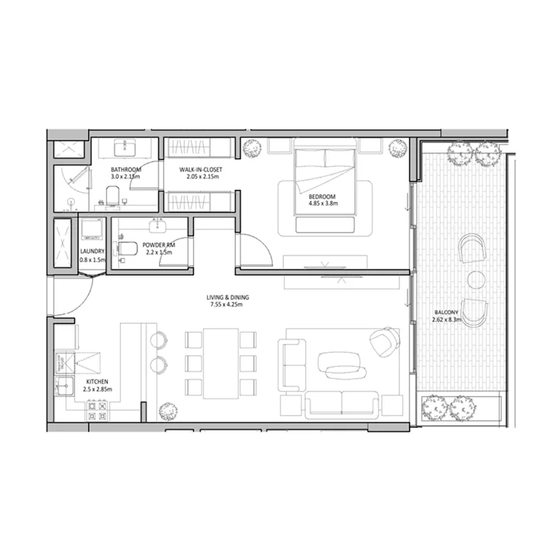 3 bedroom layout