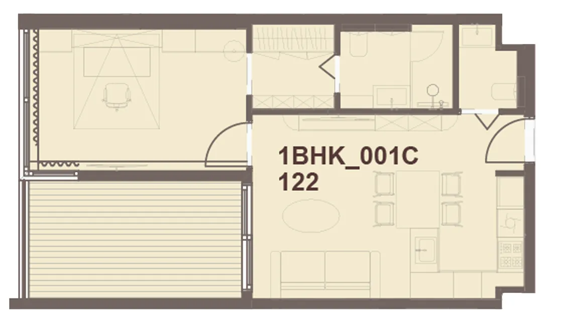 1 bedroom layout