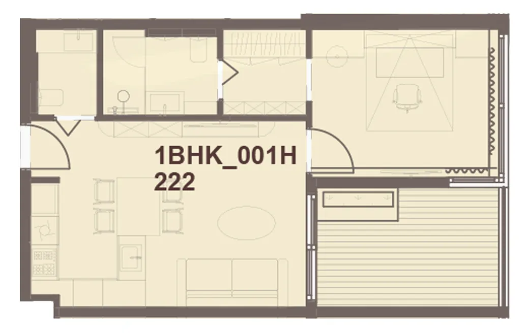 1 bedroom layout