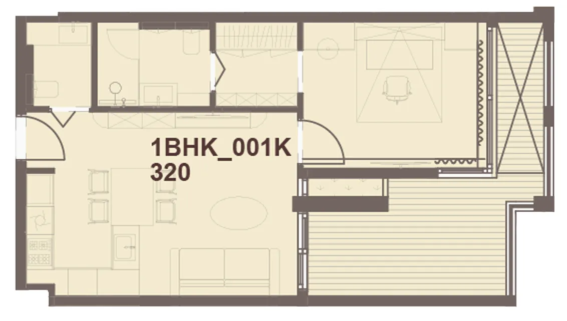 1 bedroom layout