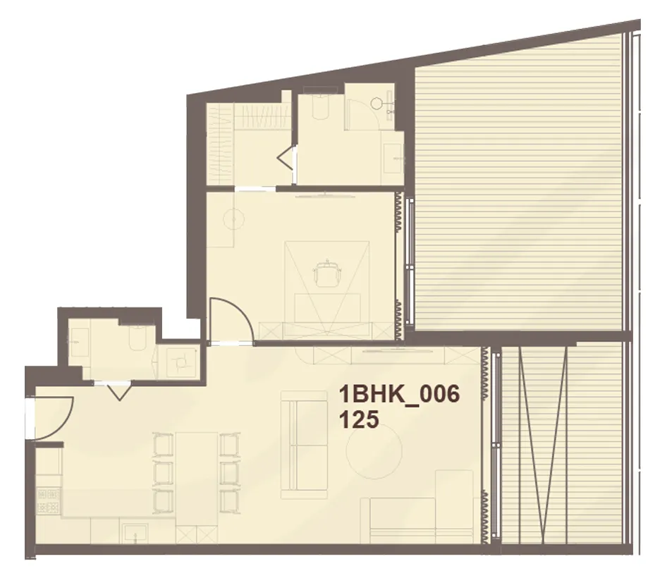 1 bedroom layout