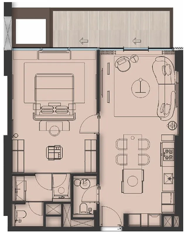 1 bedroom layout
