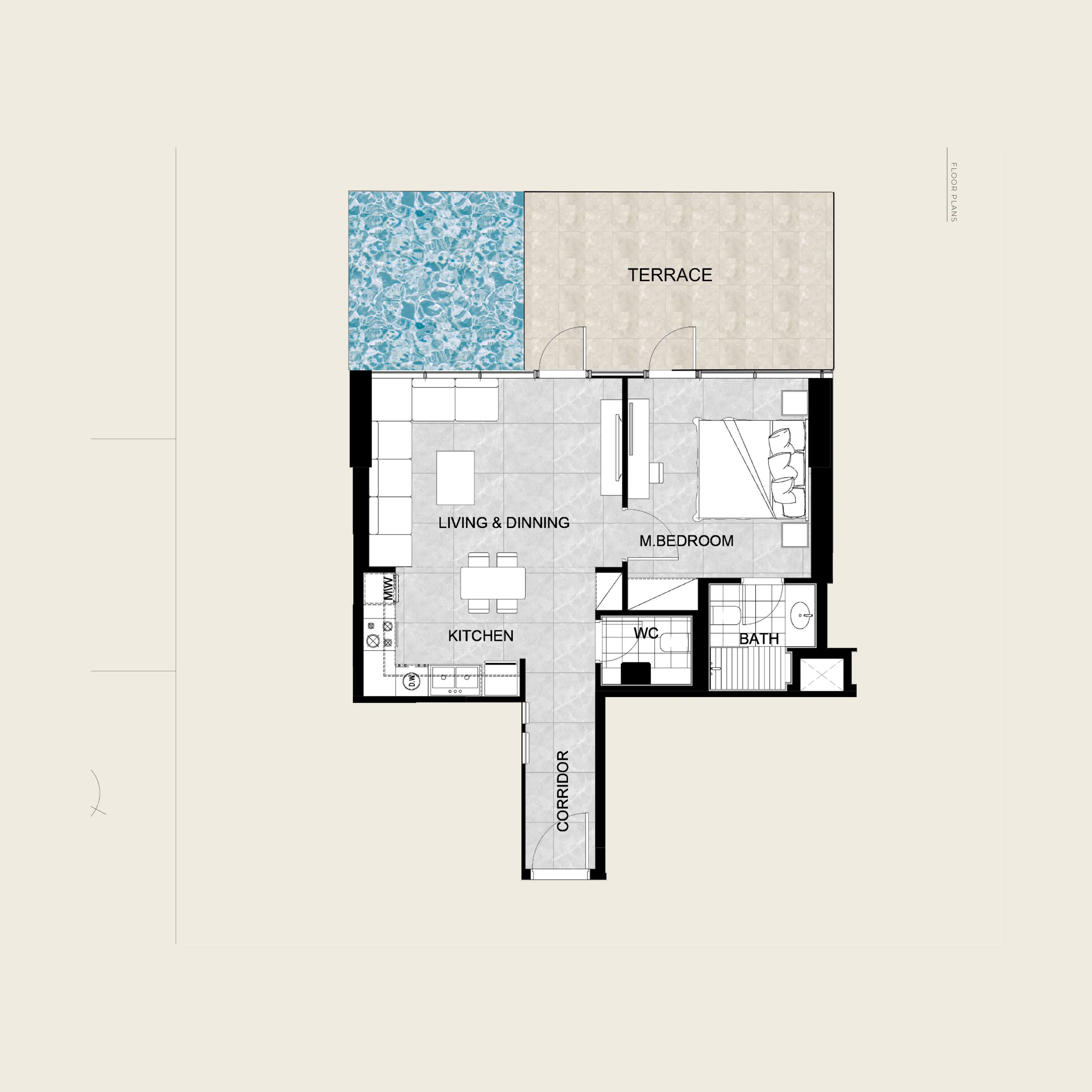1 bedroom layout