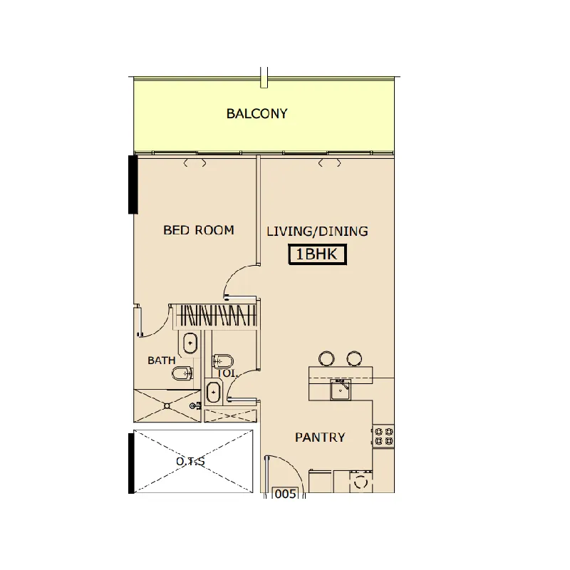 1 bedroom layout