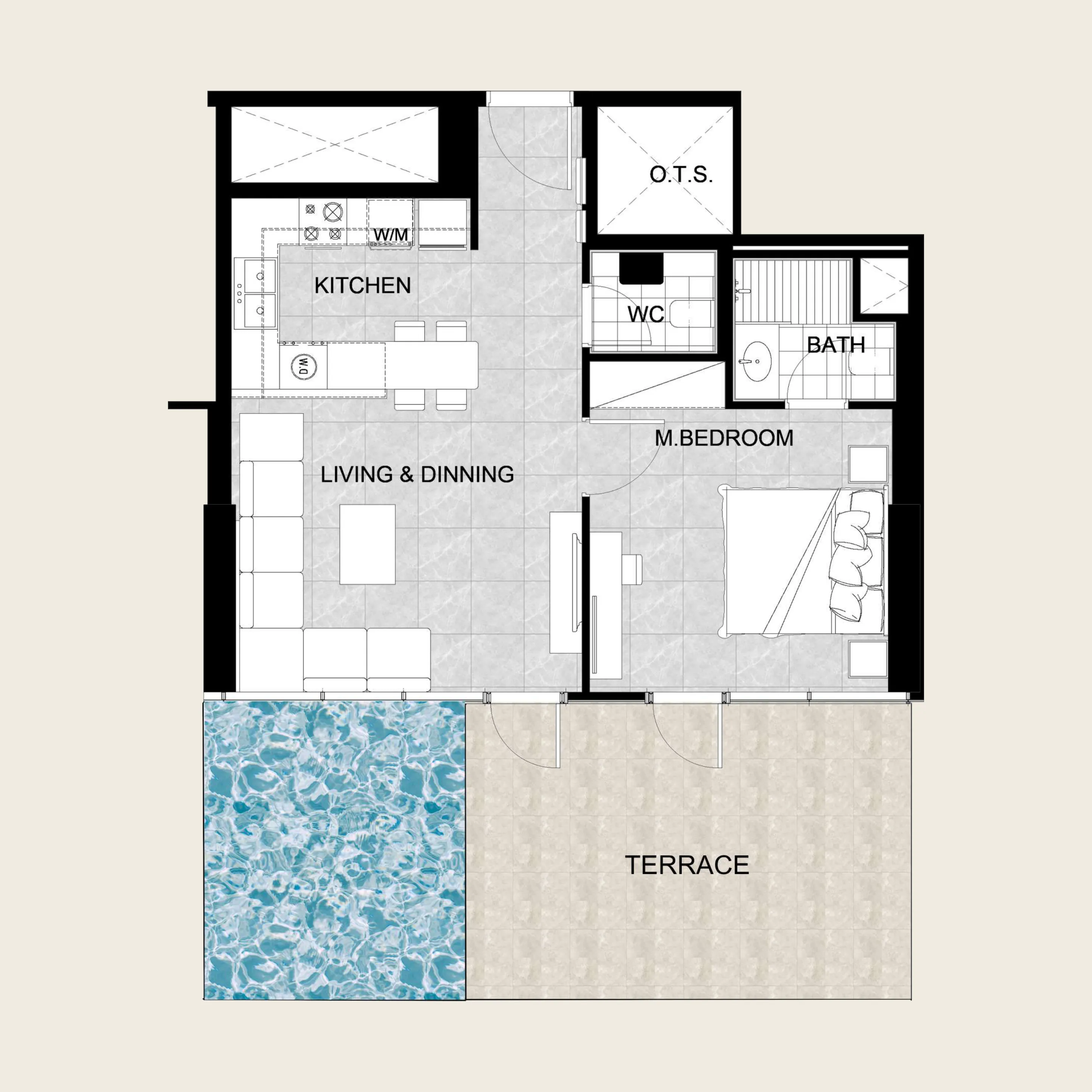 1 bedroom layout