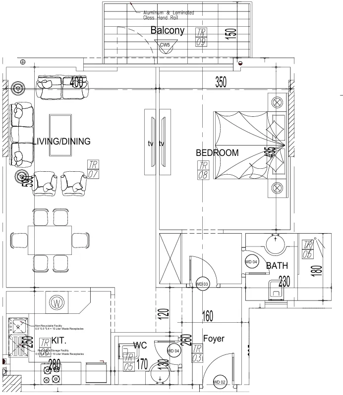 1 bedroom layout