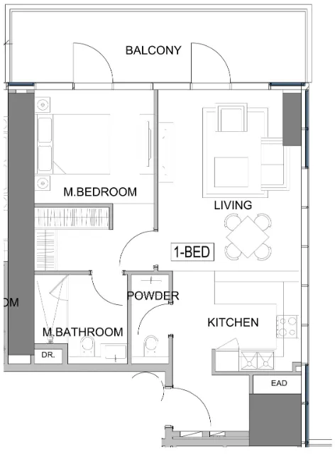 1 bedroom layout