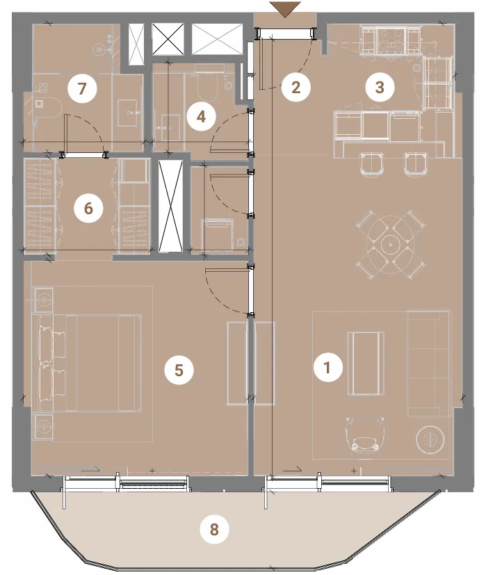 1 bedroom layout