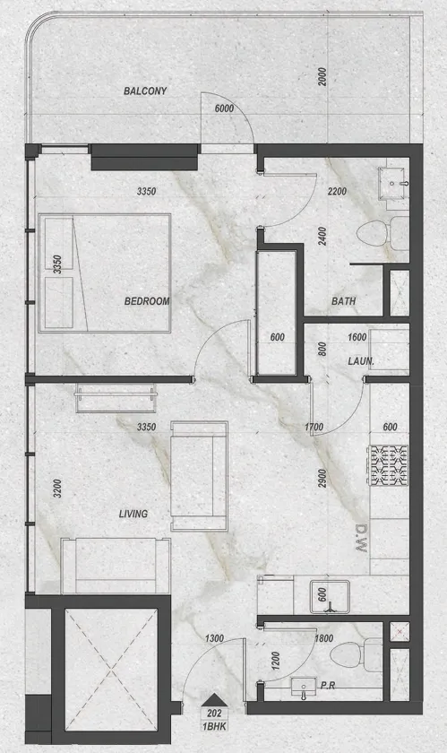 1 bedroom layout