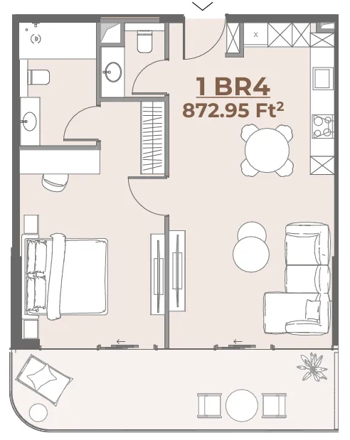 1 bedroom layout