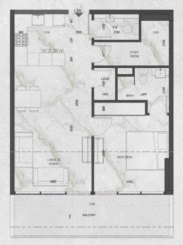 1 bedroom layout