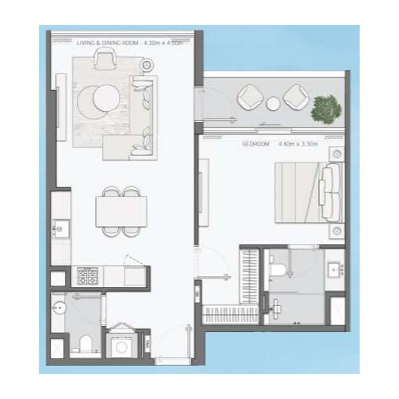 1 bedroom layout