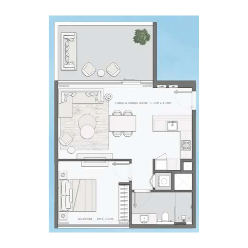 1 bedroom layout