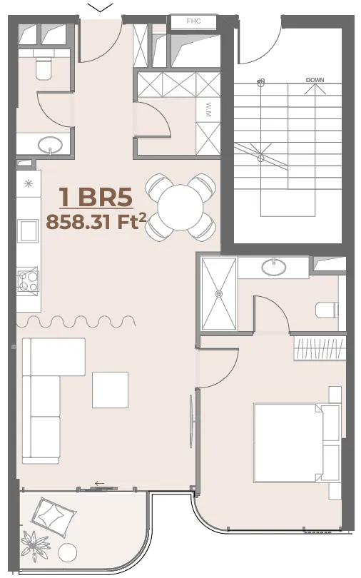 1 bedroom layout