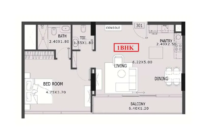 1 bedroom layout