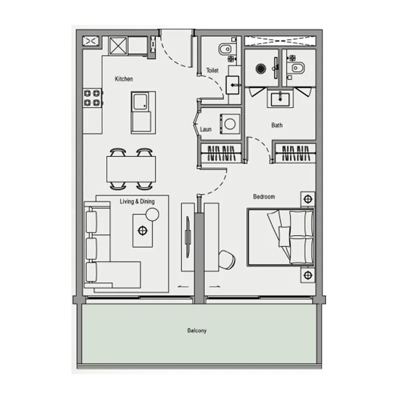 1 bedroom layout