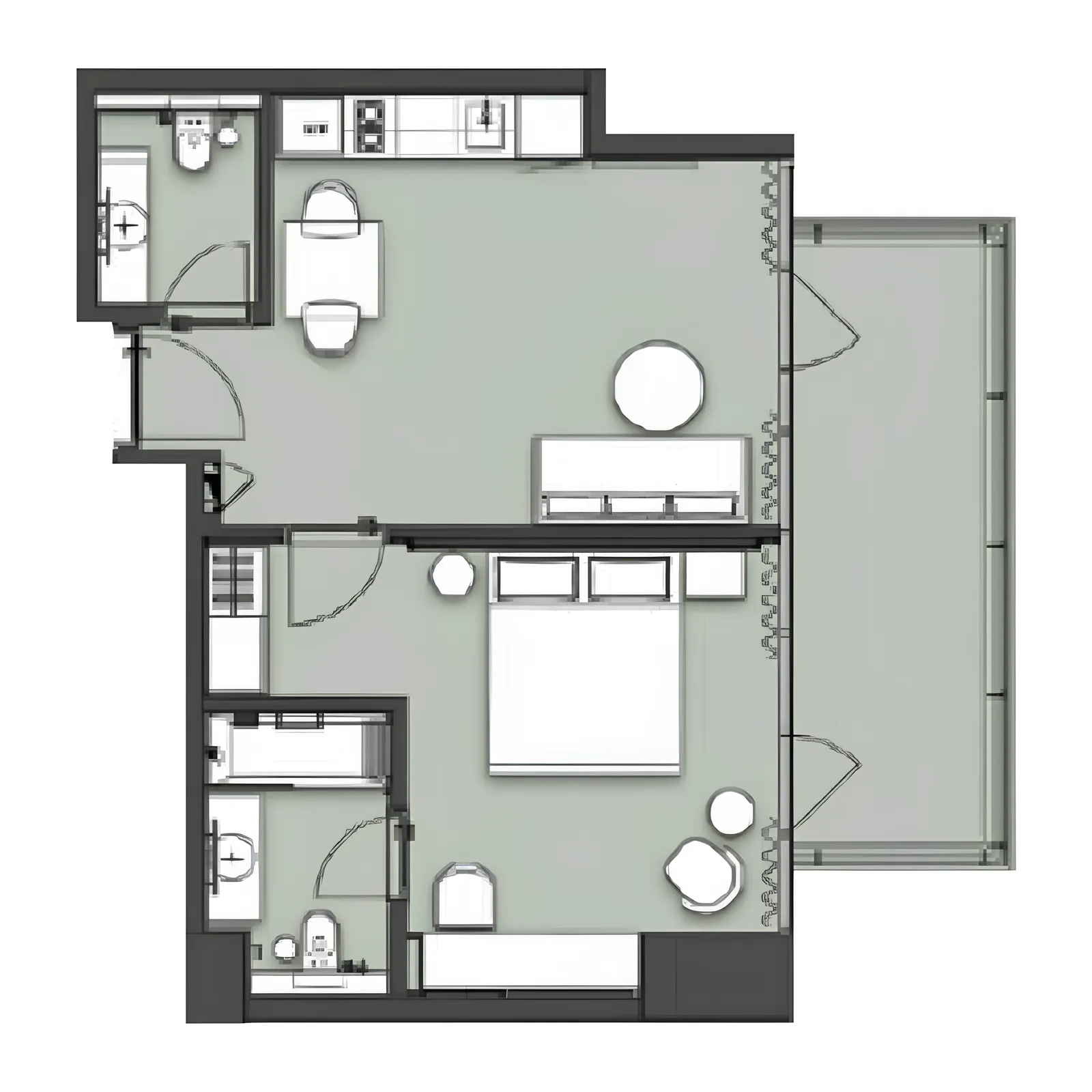 1 bedroom layout