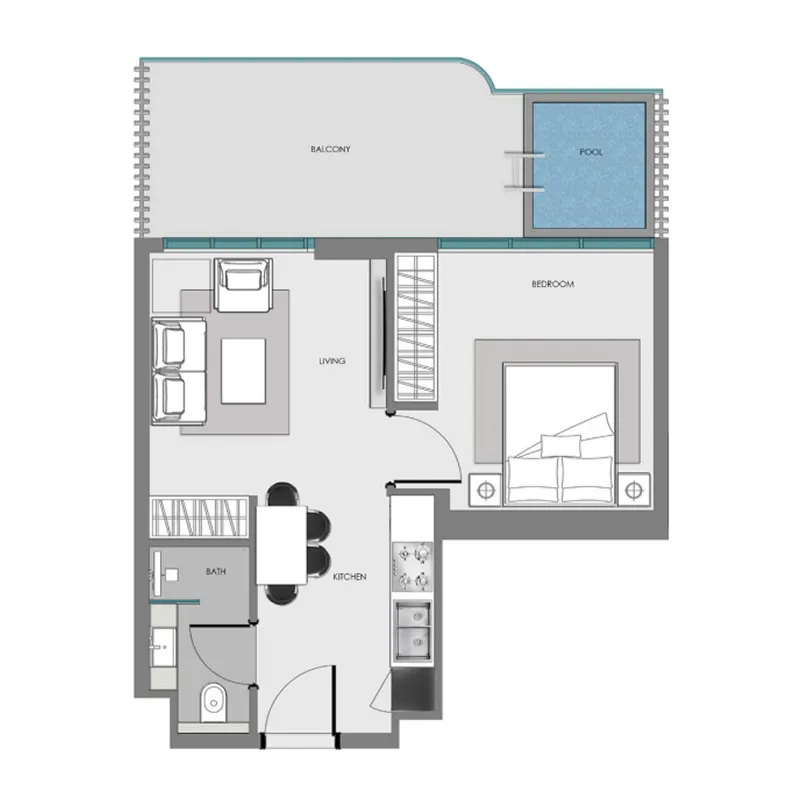 1 bedroom layout
