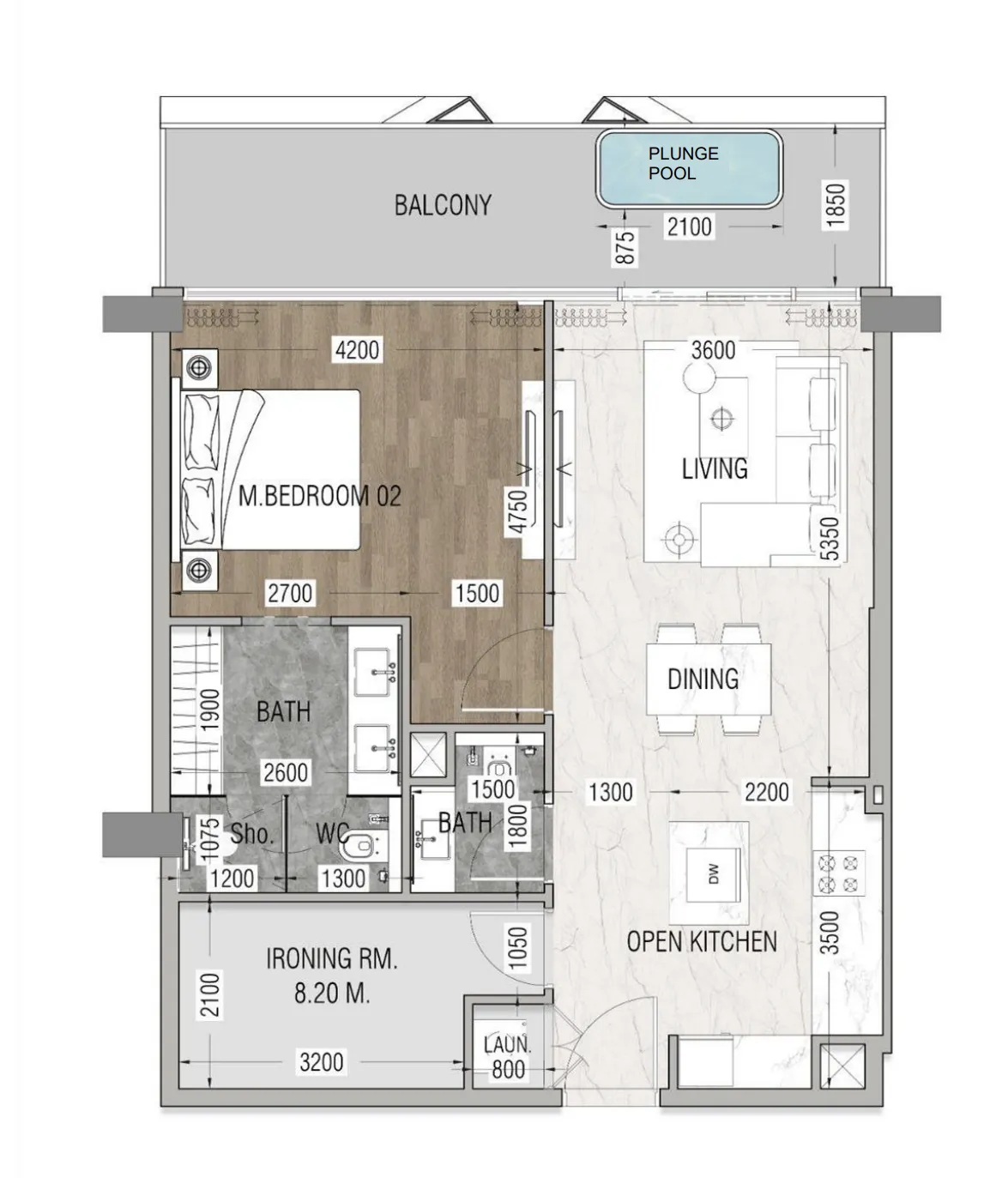 1 bedroom layout