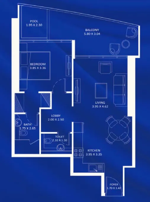 1 bedroom layout