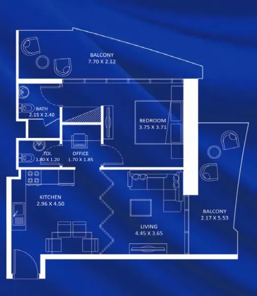 1 bedroom layout
