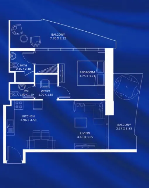 1 bedroom layout