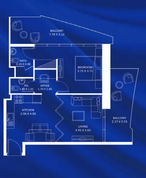 1 bedroom layout