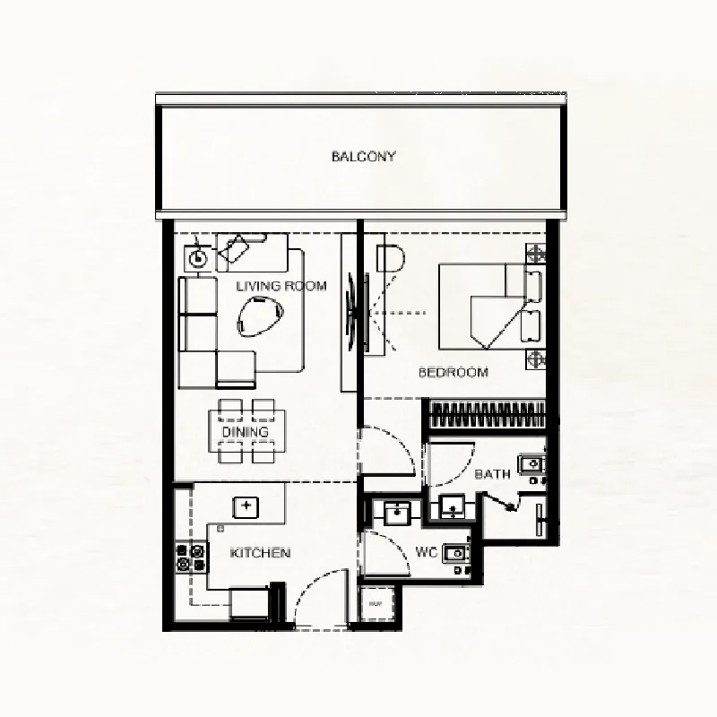 1 bedroom layout