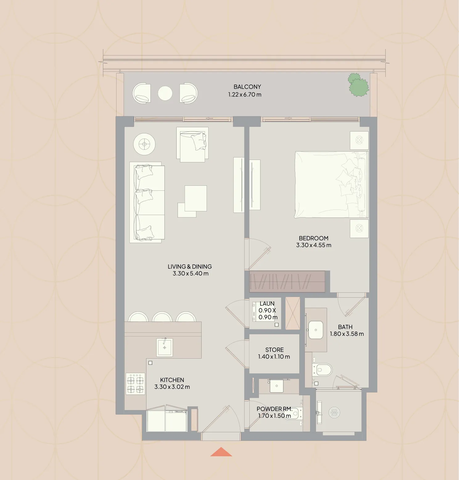 1 bedroom layout