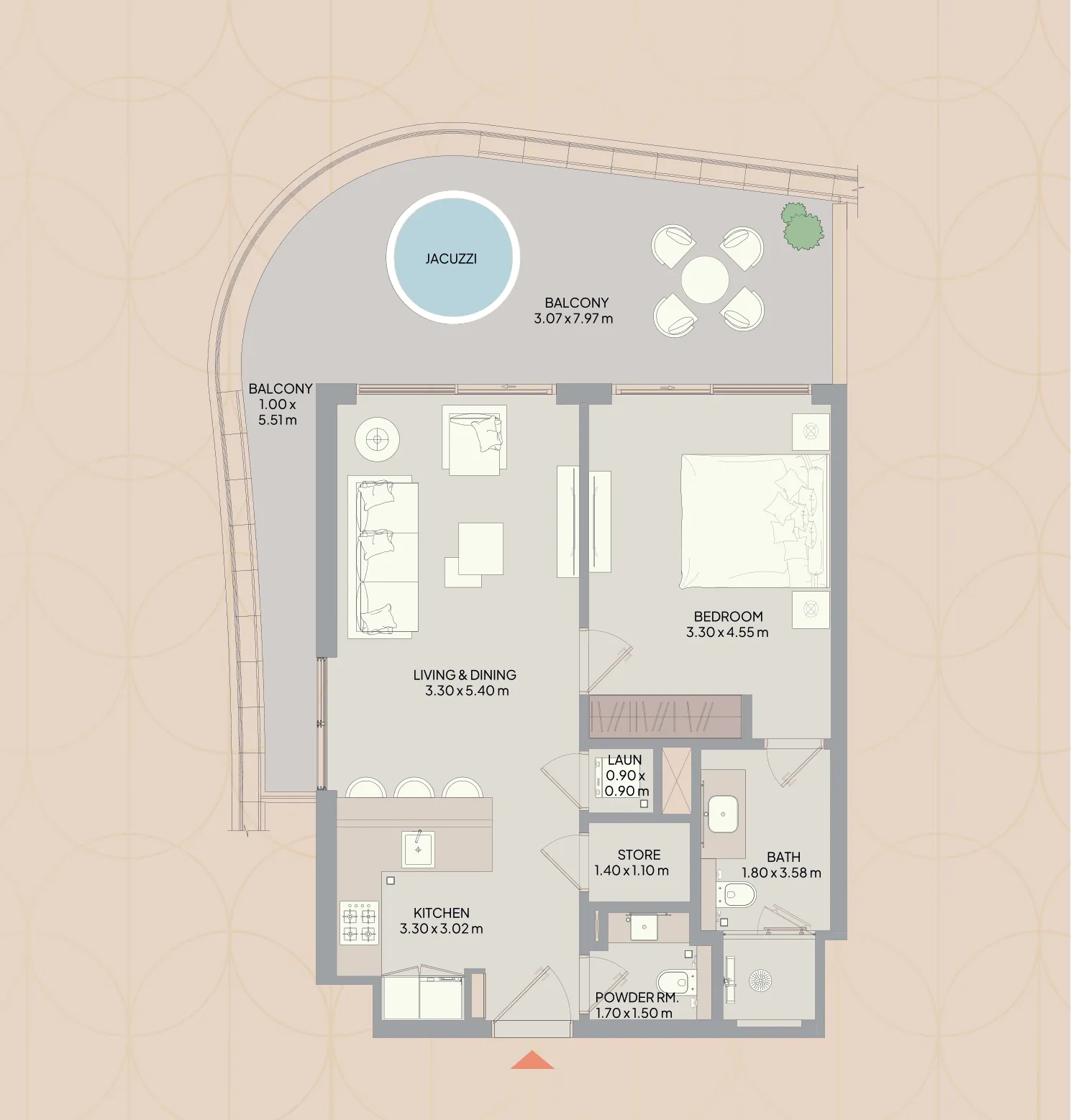 1 bedroom layout