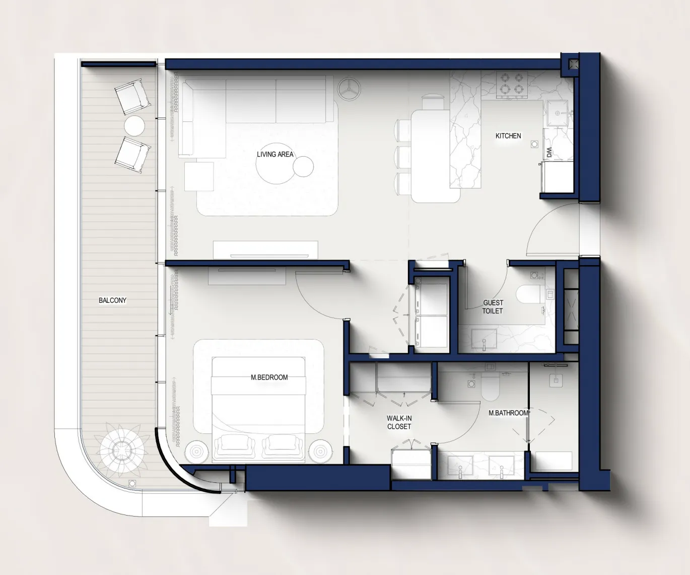 1 bedroom layout