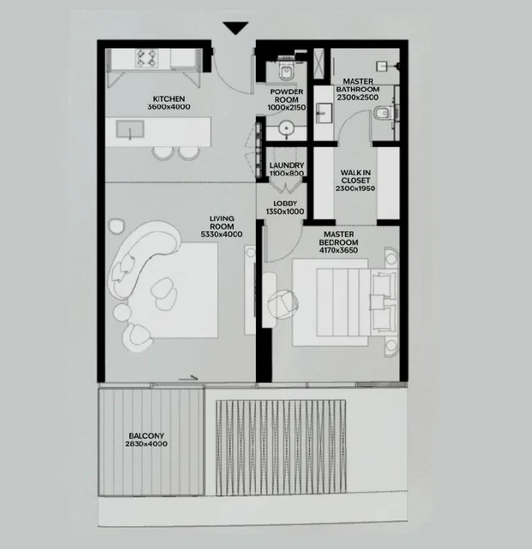 1 bedroom layout