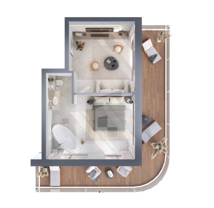 1 bedroom layout